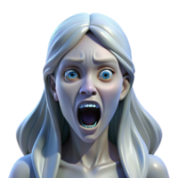 serene vintage A Terrifying Banshee Wailing in the authentic png