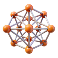 captivating peaceful creative Ultra-detailed, concept art style, isolated cutout of a single, abstract, network of interconnected lines with Transparent Background sharp png