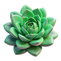 captivating iconic Succulent, rosette shape, green with Transparent Background png