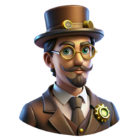 stunning modern A Portrait of a Steampunk Gentleman with high quality png
