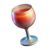 beautiful nostalgic baroque Photorealistic, professional render, isolated cutout, hyper-specific single, wine glass with refracted light with Transparent Background professional png