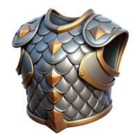 travolgente quintessenza iperspecifico, concetto arte stile, professionale rendere di un isolato ritagliare, intricatamente progettato Drago scala armatura corazza con trasparente sfondo png