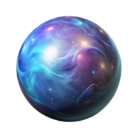 enchanting nordic Photorealistic, ultra-detailed isolated cutout of a single, glowing magical orb with swirling nebulae inside, professional render with Transparent Background professional png