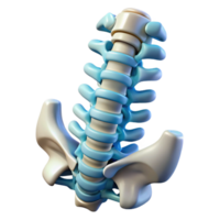 alluring exceptional Professional render, concept art style, biomechanical spine with integrated hydraulics, isolated cutout with Transparent Background png