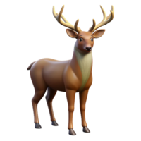 exquisite nostalgic traditional Hyper-specific isolated cutout, concept art style professional render of a single majestic stag with large antlers with Transparent Background high quality png