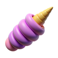 elegant coveted Photorealistic, ultra-detailed isolated cutout of a single, unicorn horn with spiraling grooves, professional render with Transparent Background png
