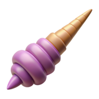 alluring creative Photorealistic, ultra-detailed isolated cutout of a single, unicorn horn with spiraling grooves, professional render with Transparent Background exclusive png