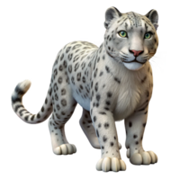 dynamic splendid Photorealistic, ultra-detailed professional render of an isolated cutout of a single snow leopard, walking with Transparent Background refined png
