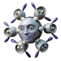 serene modern A Swarm of Nanodrones Forming the Shape high resolution png