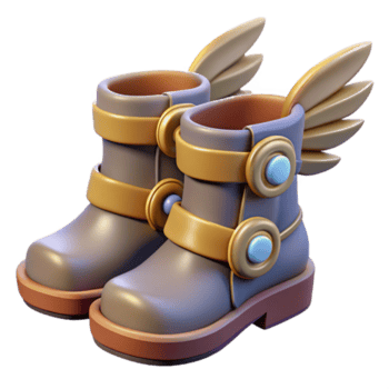 lindo vanguarda conceito arte estilo, hiperespecífico profissional render do a isolado recortar, par do alado chuteiras com intrincado fivelas com transparente fundo profissional png