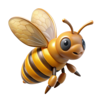 energetic hypnotic Honeybee in flight wings spread with Transparent Background luxury png