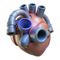 dynamic mesmerizing Ultra-detailed, isolated cutout, biomechanical artificial heart valve, professional render with Transparent Background genuine png