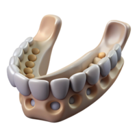 calm exquisite Isolated cutout, ultra-detailed, biomechanical jawbone with reinforced structure with Transparent Background luxury png