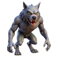 dynamic captivating A snarling werewolf, mid-transformation with Transparent Background luxury png