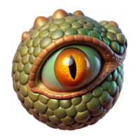 ethereal breathtaking A single, detailed dragon eye, reptilian and menacing with Transparent Background original png