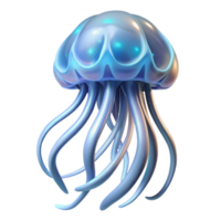 dramatic notable Concept art style, isolated cutout of a single, bioluminescent, fractal-shaped jellyfish, pulsating with intricate inner light patterns with Transparent Background png