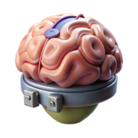 calm pristine Ultra-detailed, isolated cutout, biomechanical brain implant with enhanced cognitive functions with Transparent Background elite png
