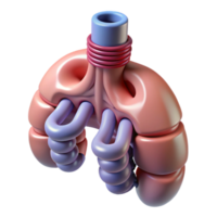 celebrated impressionist Hyper-specific, photorealistic render of a biomechanical artificial trachea, isolated cutout with Transparent Background sharp png