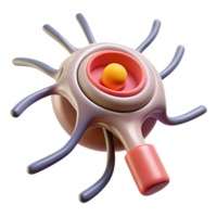 enchanting distinguished Ultra-detailed, concept art style, isolated cutout biomechanical nerve ending with signal amplification and pain suppression with Transparent Background png