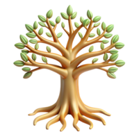 dazzling bohemian A stylized tree of life, with intricate branches and roots with Transparent Background detailed png