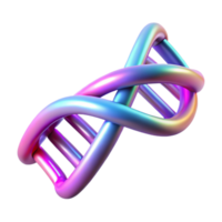 exquisite passionate creative Hyper-specific professional render of an isolated, levitating, DNA double helix made of glowing neon Isolated cutout with Transparent Background exclusive png