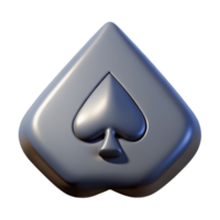 dazzling joyful nordic Professional render, isolated cutout, hyper-specific, single playing card, Ace of Spades with Transparent Background handcrafted png