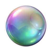 coveted surreal Ultra-detailed, photorealistic isolated cutout of a single, levitating, soap bubble with iridescent surface with Transparent Background masterfully captured png