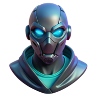acclaimed impressionist Cyberpunk mask, covering lower face, glowing details with Transparent Background masterfully captured png