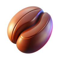 bold serene A stylized coffee bean, abstract art with Transparent Background high resolution png