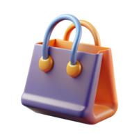 exquisite romantic mid-century An abstract shopping bag with Transparent Background high quality png