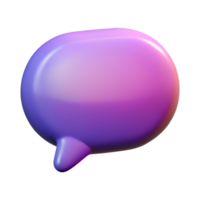 calm enchanting A single, stylized speech bubble icon with a gradient fill with Transparent Background handcrafted png