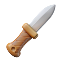 bold impressive Ultra-detailed, photorealistic isolated cutout of a tribal hunting knife with a bone handle with Transparent Background elite png