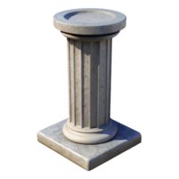 bold elegant Concrete pillar architectural element with Transparent Background elite png