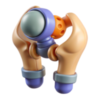captivating modern Isolated cutout, concept art style, hyper-specific depiction of a biomechanical hip joint with ball-and-socket mechanism with Transparent Background expertly shot png