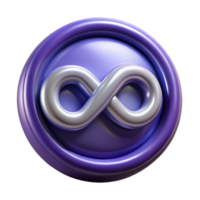 dynamic stunning Ultra-detailed, professional render of a solitary, floating, antique typewriter key, imprinted with the symbol of infinity with Transparent Background perfect clarity png