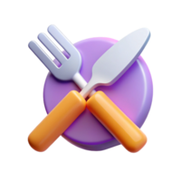 glorious playful organic Pictogram of a fork and knife. Flat color, minimal design, crisp edges Scalable Design. detailed png