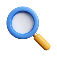 alluring ethereal mid-century Pictogram of a magnifying glass. Clean lines, minimal design, scalable Design. 8K png