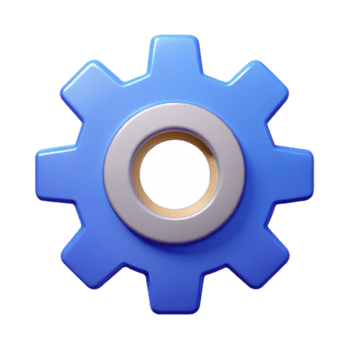 aclamado arte deco pictograma do uma configurações engrenagem. simétrico, limpar \ limpo linhas, escalável Projeto. estúdio qualidade png