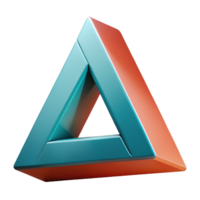 remarkable surreal Geometric triangle forming a letter A. Crisp edges, flat color, clean lines Scalable Design. studio quality png