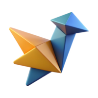 signature bohemian Abstract geometric shape resembling a bird. Flat color, clean lines, scalable Design. sharp png
