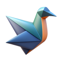 tranquil dramatic Abstract geometric shape resembling a bird. Flat color, clean lines, scalable Design. top-tier png