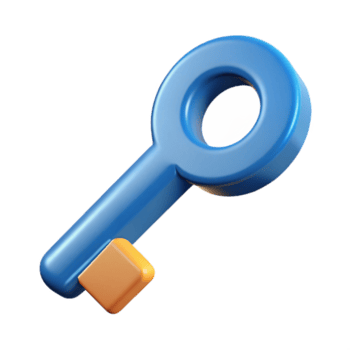 Maravilhoso dramático vitoriano mínimo logotipo do uma estilizado chave. peso único AVC, plano cor, fresco arestas escalável Projeto. original png