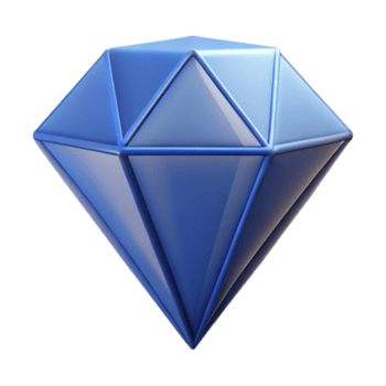 deslumbrante etéreo barroco geométrico diamante forma com uma peso único AVC. plano cor, escalável Projeto. nível superior png