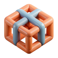 gorgeous notable Interlocking squares forming a cube. Geometric, flat color, scalable design Scalable Design. png