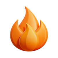 beautiful gothic Stylized flame with clean lines and flat orange color. Crisp edges, scalable Design. premium png