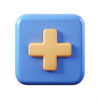 voortreffelijk kenmerkend plein logo met een gemakkelijk plus teken. schoon lijnen, vlak kleur, symmetrisch schaalbaar ontwerp. png