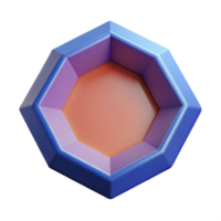 raro futurista geométrico hexágono forma com uma peso único AVC. plano cor, escalável Projeto. genuíno png