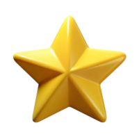 elegant nordic Stylized star with clean lines and flat yellow color. Crisp edges, scalable Design. high resolution png
