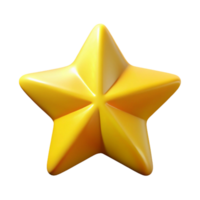 tranquil alluring Stylized star with clean lines and flat yellow color. Crisp edges, scalable Design. flawless png