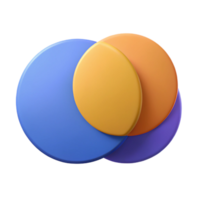 elegant timeless Two overlapping circles forming a Venn diagram. Geometric, flat color, scalable design Scalable Design. png